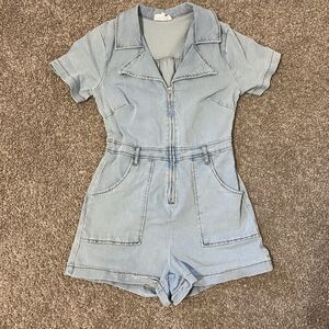 Day + Moon Denim Romper - Size S